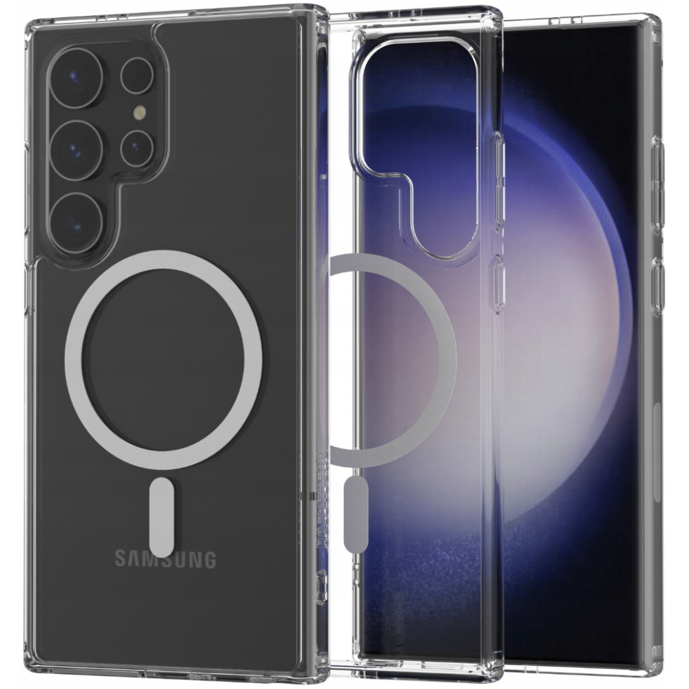 Σκληρή Διάφανη Θήκη MagSafe - Samsung Galaxy S24 Ultra - Spacecase Clear MagSafe - Transparent (5905719107161)