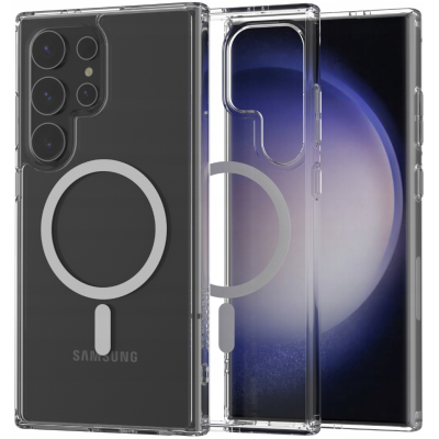 Σκληρή Διάφανη Θήκη MagSafe - Samsung Galaxy S24 Ultra - Spacecase Clear MagSafe - Transparent (5905719107161)