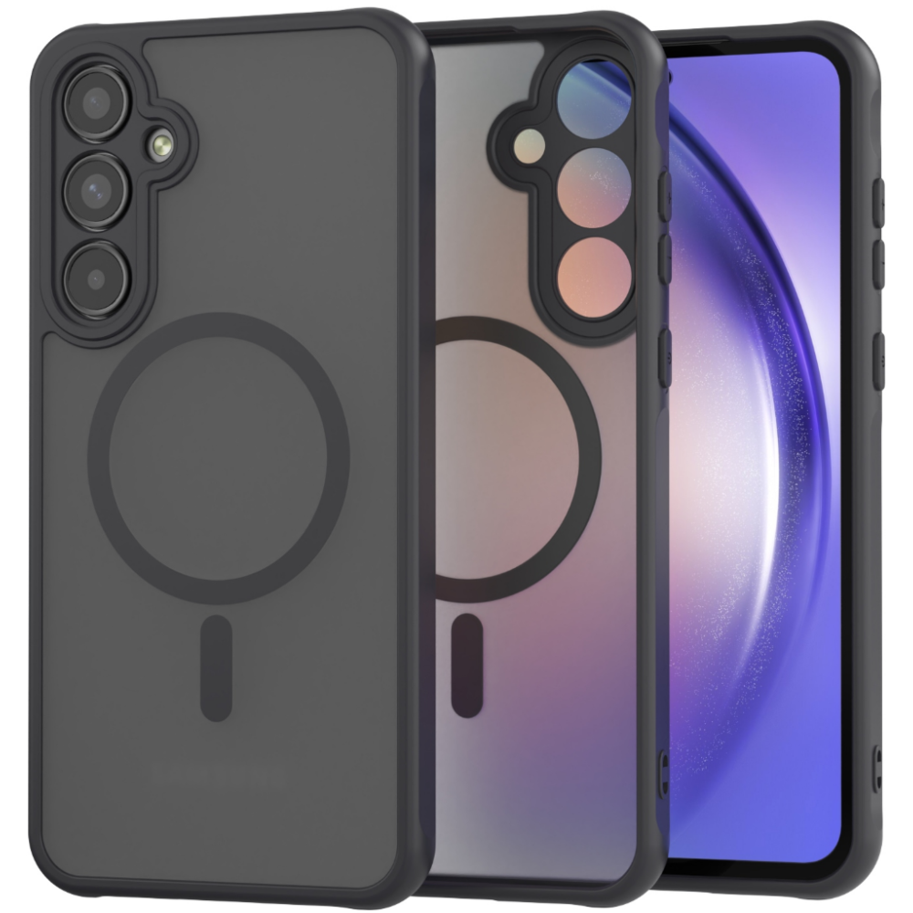 Σκληρή Ημιδιάφανη Θήκη MagSafe - Samsung Galaxy A55 - Spacecase Hybrid MagSafe - Black (5905719108823)
