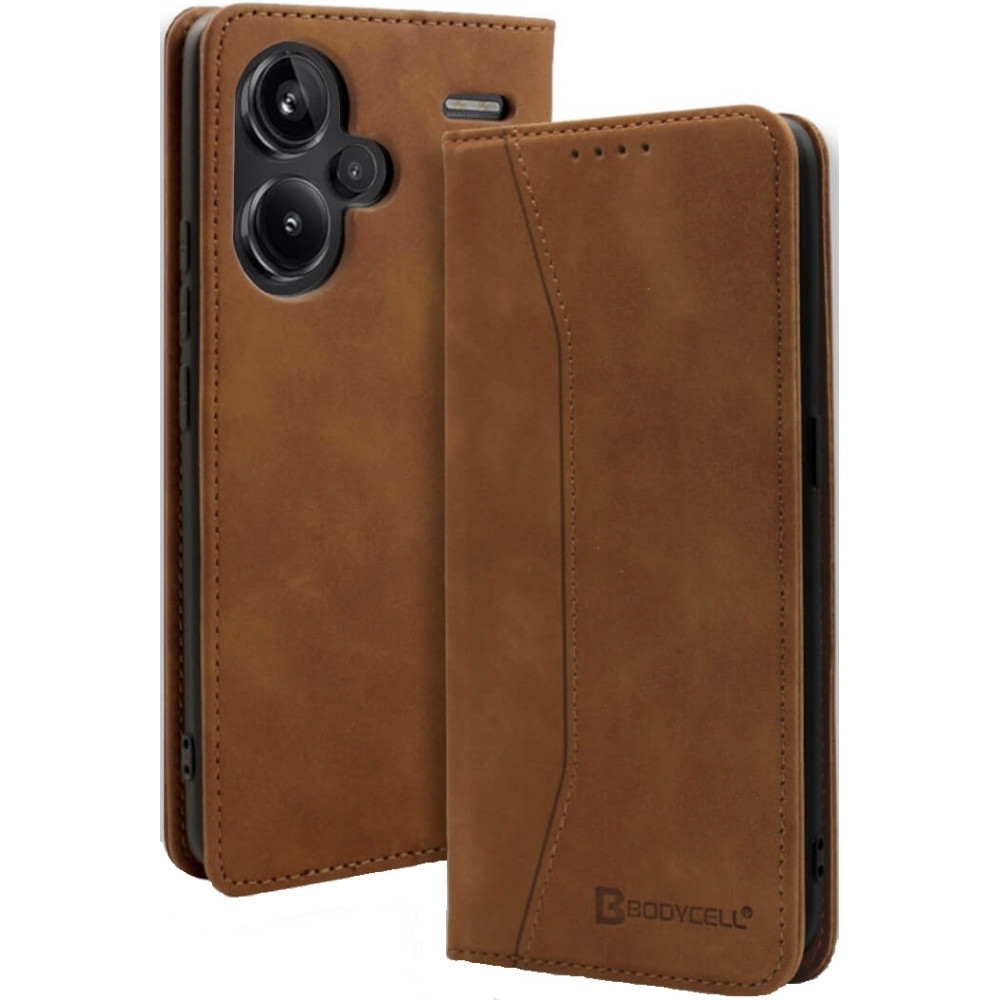 Θήκη Πορτοφόλι - Xiaomi Redmi Note 13 Pro Plus - Bodycell Book Case - Brown (5206015073663)