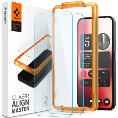 Αντιχαρακτικό Γυάλινο Tempered Glass - Nothing Phone 2a / 2a Plus - Spigen GLAS.tR ALIGNmaster - Clear - 2 Τεμάχια (AGL07681)