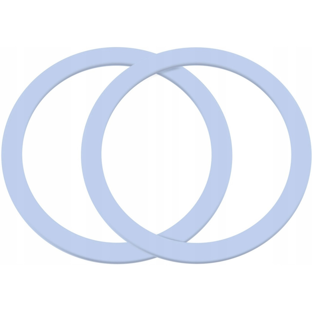 Joyroom JR-MAG-M3 Universal Metal Magnetic Ring - Αυτοκόλλητος Μεταλλικός Μαγνητικός Δακτύλιος MagSafe - 2 Τεμάχια - Blue (6941237199577)