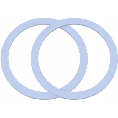 Joyroom JR-MAG-M3 Universal Metal Magnetic Ring - Αυτοκόλλητος Μεταλλικός Μαγνητικός Δακτύλιος MagSafe - 2 Τεμάχια - Blue (6941237199577)