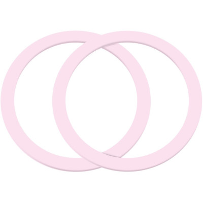 Joyroom JR-MAG-M3 Universal Metal Magnetic Ring - Αυτοκόλλητος Μεταλλικός Μαγνητικός Δακτύλιος MagSafe - 2 Τεμάχια - Pink (6941237199591)