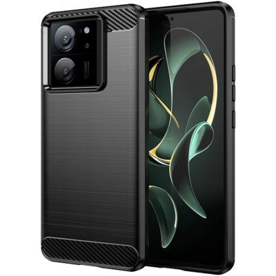 Spacecase Carbon - Θήκη Σιλικόνης - Xiaomi 13T / 13T Pro - Black (5905719105198)