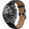 Spacecase Leather Strap - Universal Δερμάτινο Λουράκι για Smartwatches (20mm) - Black (5903943243754)