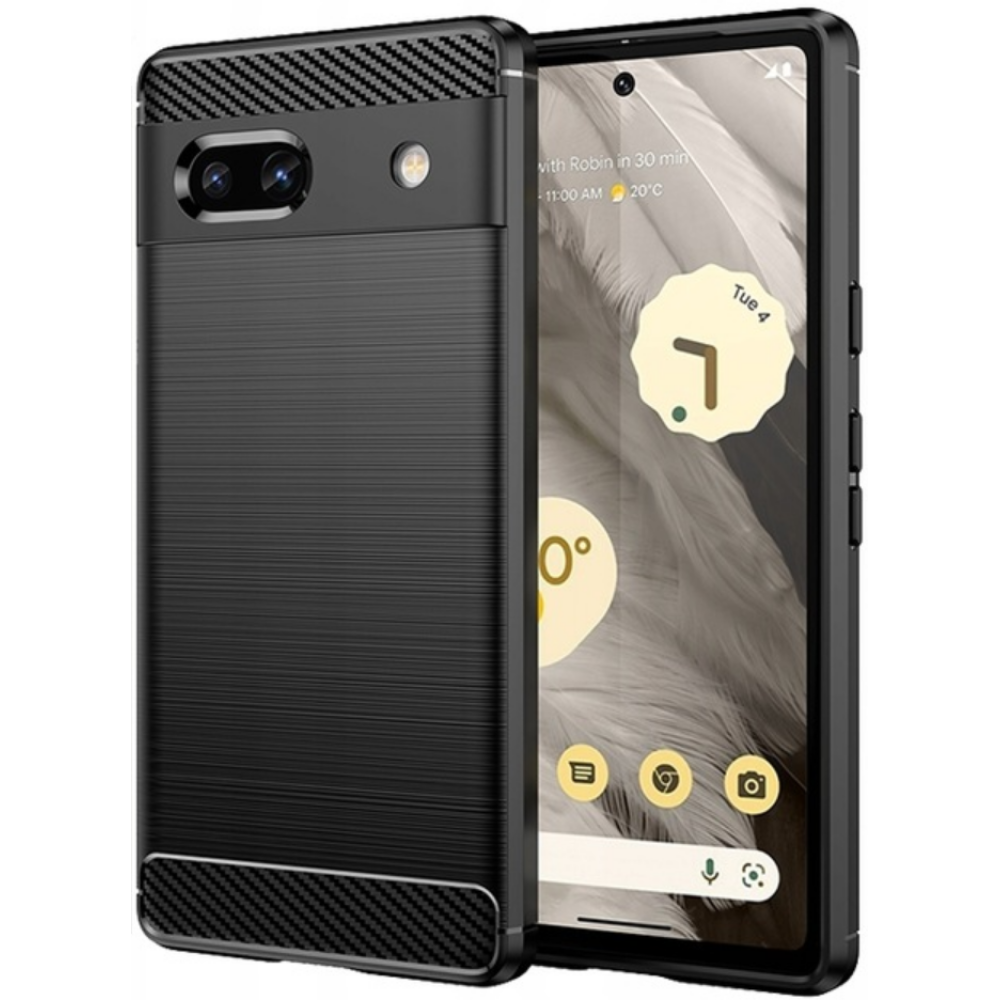 Spacecase Carbon - Θήκη Σιλικόνης - Google Pixel 7a - Black (5905719038793)