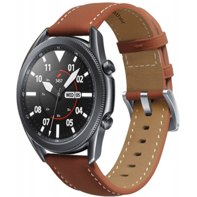 Spacecase Leather Strap - Universal Δερμάτινο Λουράκι για Smartwatches (22mm) - Light Brown (5903943243846)