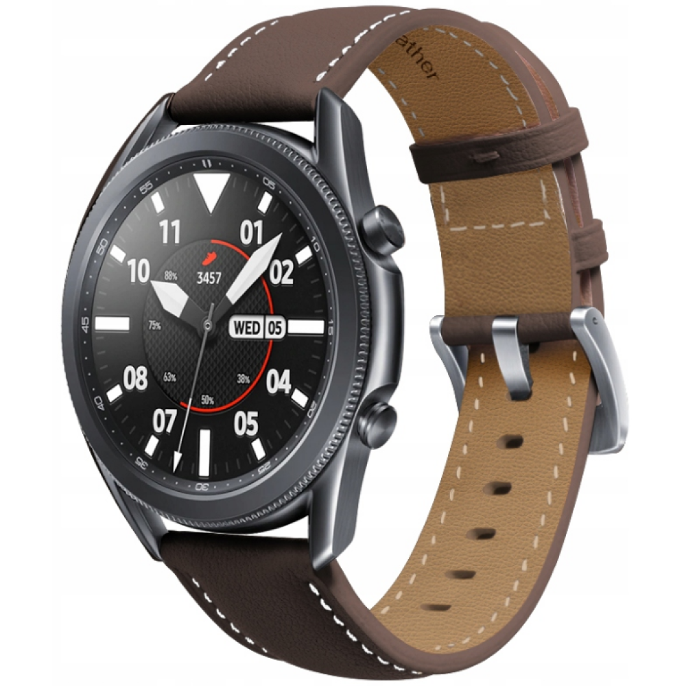 Spacecase Leather Strap - Universal Δερμάτινο Λουράκι για Smartwatches (20mm) - Dark Brown (5903943243761)