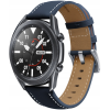 Spacecase Leather Strap - Universal Δερμάτινο Λουράκι για Smartwatches (20mm) - Blue (5903943243778)