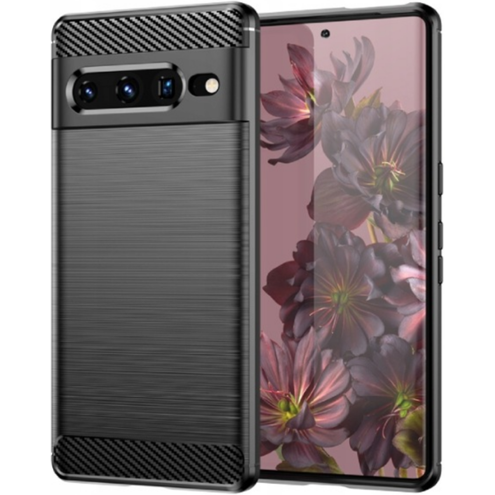 Spacecase Carbon - Θήκη Σιλικόνης - Google Pixel 7 Pro - Black (5905123438462)