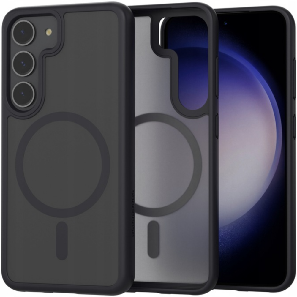 Spacecase Hybrid MagSafe - Σκληρή Ημιδιάφανη Θήκη MagSafe - Samsung Galaxy S23 - Black (5905719103378)