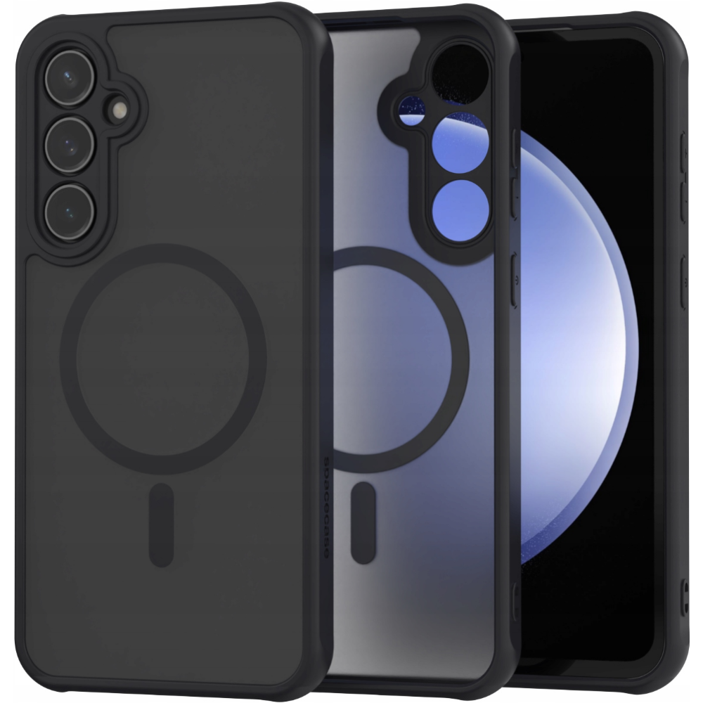 Spacecase Hybrid MagSafe - Σκληρή Ημιδιάφανη Θήκη MagSafe - Samsung Galaxy S23 FE - Black (5905719107130)
