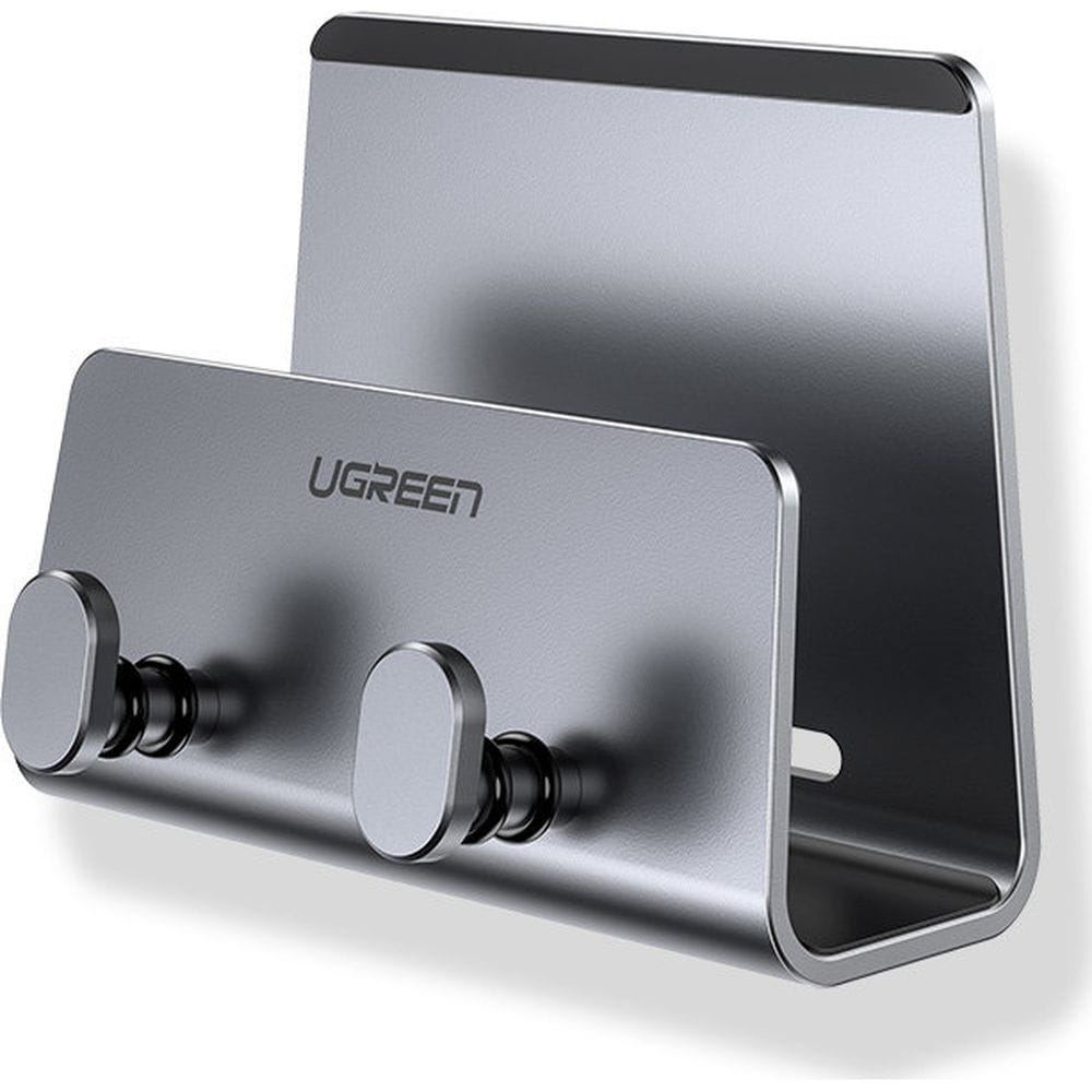 Ugreen LP193 Wall Mount Phone Holder - Μεταλλική Αυτοκόλλητη Βάση Τοίχου για Smartphone / Tablet 4" - 9.7" - Black (70584)