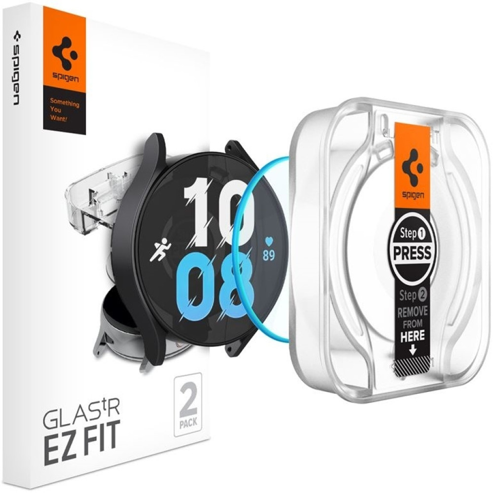 Spigen Tempered Glass GLAS.tR EZ Fit - Αντιχαρακτικό Γυαλί Οθόνης Samsung Galaxy Watch 6 40mm - 2 Τεμάχια (AGL06522)