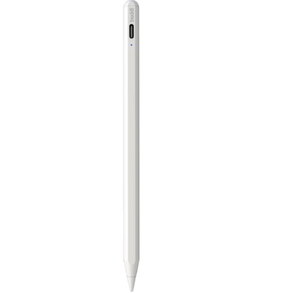 Buddi Flow Universal Active Stylus Pen - Μαγνητική Ψηφιακή Γραφίδα Αφής για Smartphone / Tablet - White - 5 Έτη Εγγύηση (8719246437816)