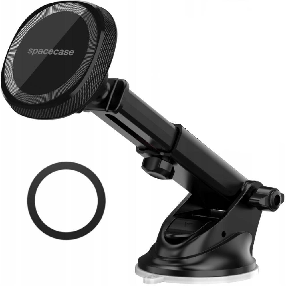 Spacecase SC06 Dashboard & Windshield MagSafe Car Mount - Universal Μαγνητική Βάση Κινητών MagSafe με Βεντούζα για Ταμπλό / Παρμπρίζ Αυτοκινήτου - Black (5905719038991)