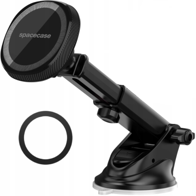Spacecase SC06 Dashboard & Windshield MagSafe Car Mount - Universal Μαγνητική Βάση Κινητών MagSafe με Βεντούζα για Ταμπλό / Παρμπρίζ Αυτοκινήτου - Black (5905719038991)