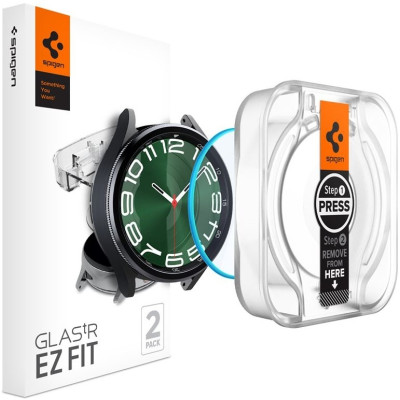 Spigen Tempered Glass GLAS.tR EZ Fit - Αντιχαρακτικό Γυαλί Οθόνης Samsung Galaxy Watch 6 Classic 47mm - 2 Τεμάχια (AGL07066)