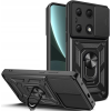 Ανθεκτική Θήκη με Κάλυμμα για την Κάμερα & Μεταλλικό Ring Holder - Xiaomi Redmi Note 13 Pro 4G / Redmi Note 14S / Poco M6 Pro 4G - Tech-Protect Camshield Pro - Black (5906203691791)