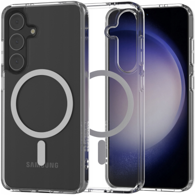 Spacecase Clear MagSafe - Σκληρή Διάφανη Θήκη MagSafe - Samsung Galaxy S23 FE - Transparent (5905719107178)