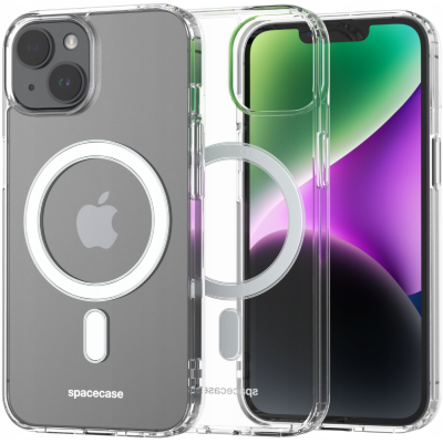 Spacecase Clear MagSafe - Σκληρή Διάφανη Θήκη MagSafe - Apple iPhone 14 - Transparent (5905123440625)