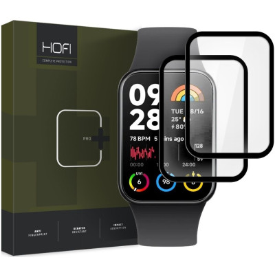Αντιχαρακτικό Γυαλί Οθόνης - Xiaomi Smart Band 8 Pro - Hofi Premium Pro+ Hybrid Tempered Glass - Black - 2 Τεμάχια (5906302308026)