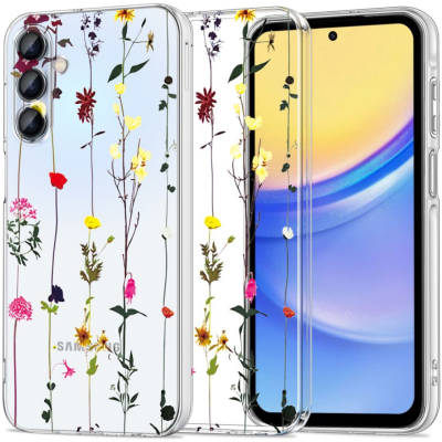 Διάφανη Θήκη Σιλικόνης - Samsung Galaxy A35 - Tech-Protect FlexAir Plus - Garden Floral (5906203692026)