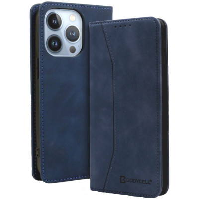 Bodycell Book Case - Θήκη Πορτοφόλι - Apple iPhone 15 Pro - Blue (5206015073366)
