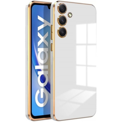 Θήκη Σιλικόνης - Samsung Galaxy S24 Plus - Bodycell Gold Plated - White (5206015074226)