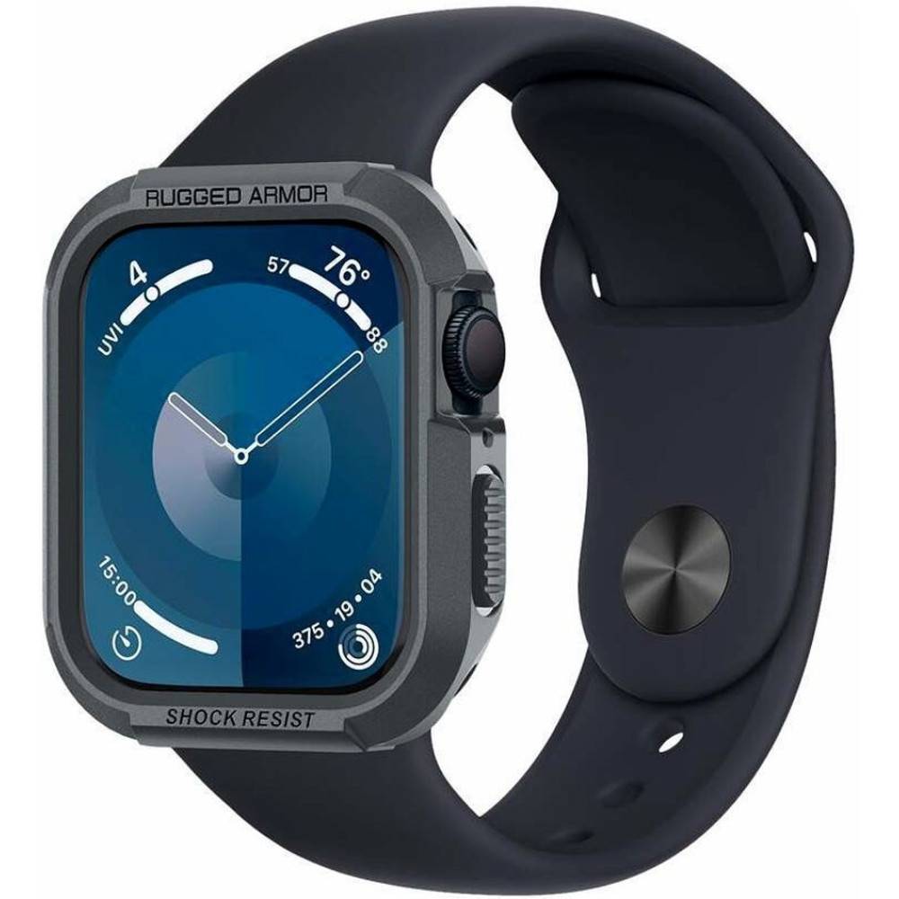 Spigen Rugged Armor - Θήκη Σιλικόνης Apple Watch SE/9/8/7/6/5/4 (45/44mm) - Dark Gray (ACS07380)