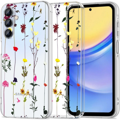 Διάφανη Θήκη Σιλικόνης - Samsung Galaxy A55 - Tech-Protect FlexAir Plus - Garden Floral (5906203692231)