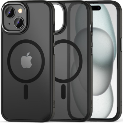 Tech-Protect MagMat "2" - Σκληρή Ημιδιάφανη Θήκη MagSafe - Apple iPhone 15 - Matte Black (5906302307944)