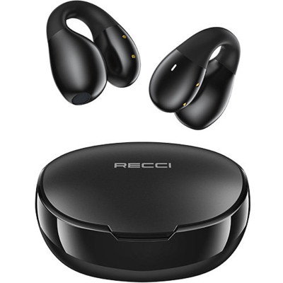 Recci REP-W66 Dynamic Wireless Earbuds - Ασύρματα Ακουστικά Bluetooth με Θήκη Φόρτισης - Black (6955482521441)