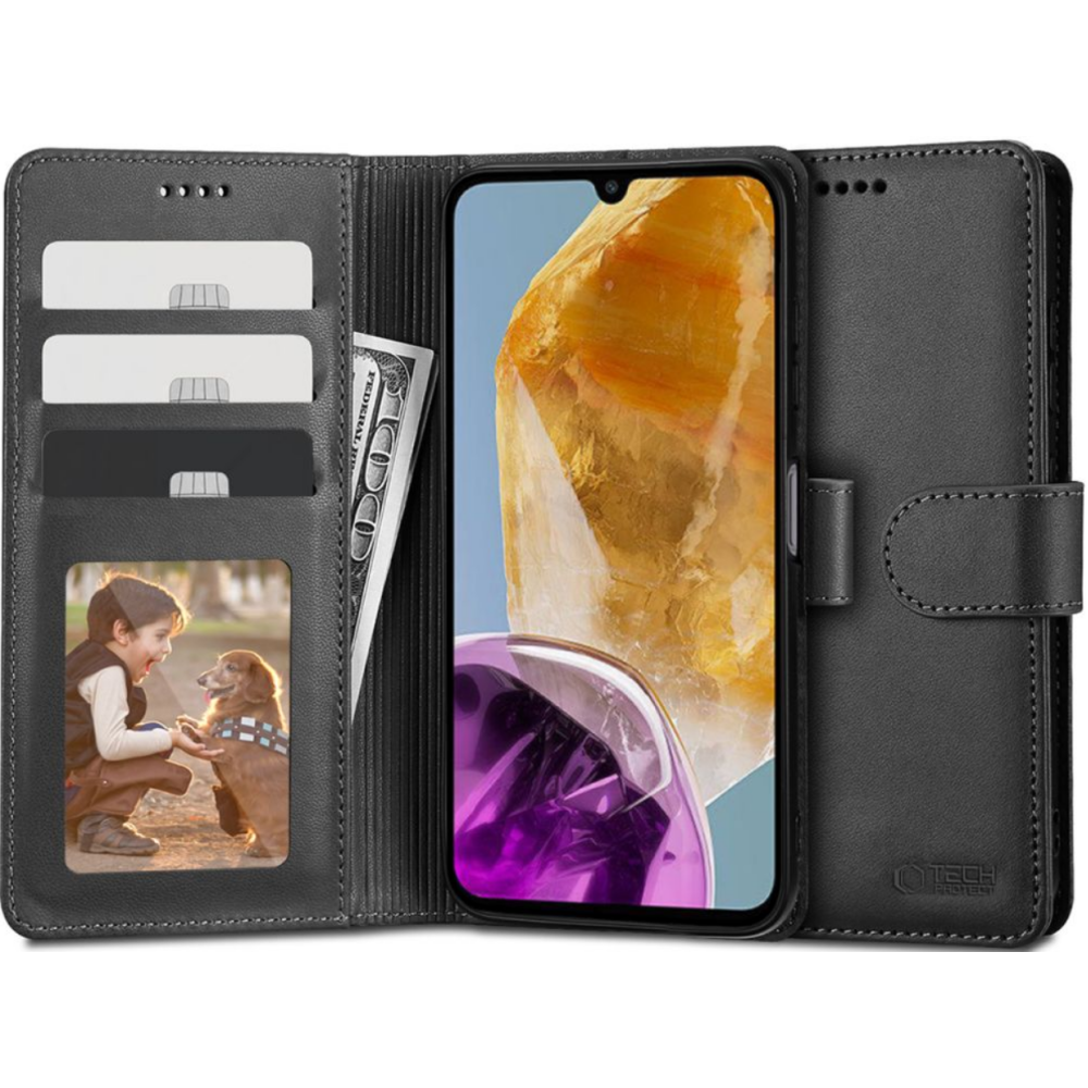 Θήκη Πορτοφόλι Samsung Galaxy M15 - Tech-Protect Wallet - Black (5906302308101)