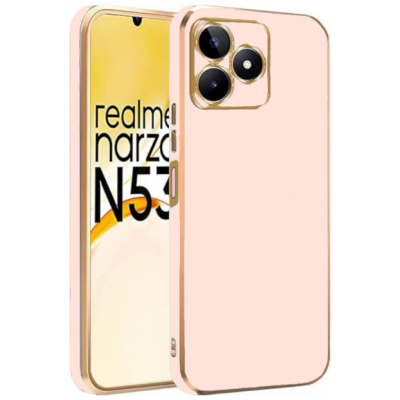 Bodycell Gold Plated - Θήκη Σιλικόνης Realme C53 / Narzo N53 - Pink (5206015073977)