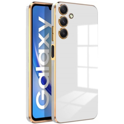 Bodycell Gold Plated - Θήκη Σιλικόνης Samsung Galaxy M34 5G - White (5206015074103)