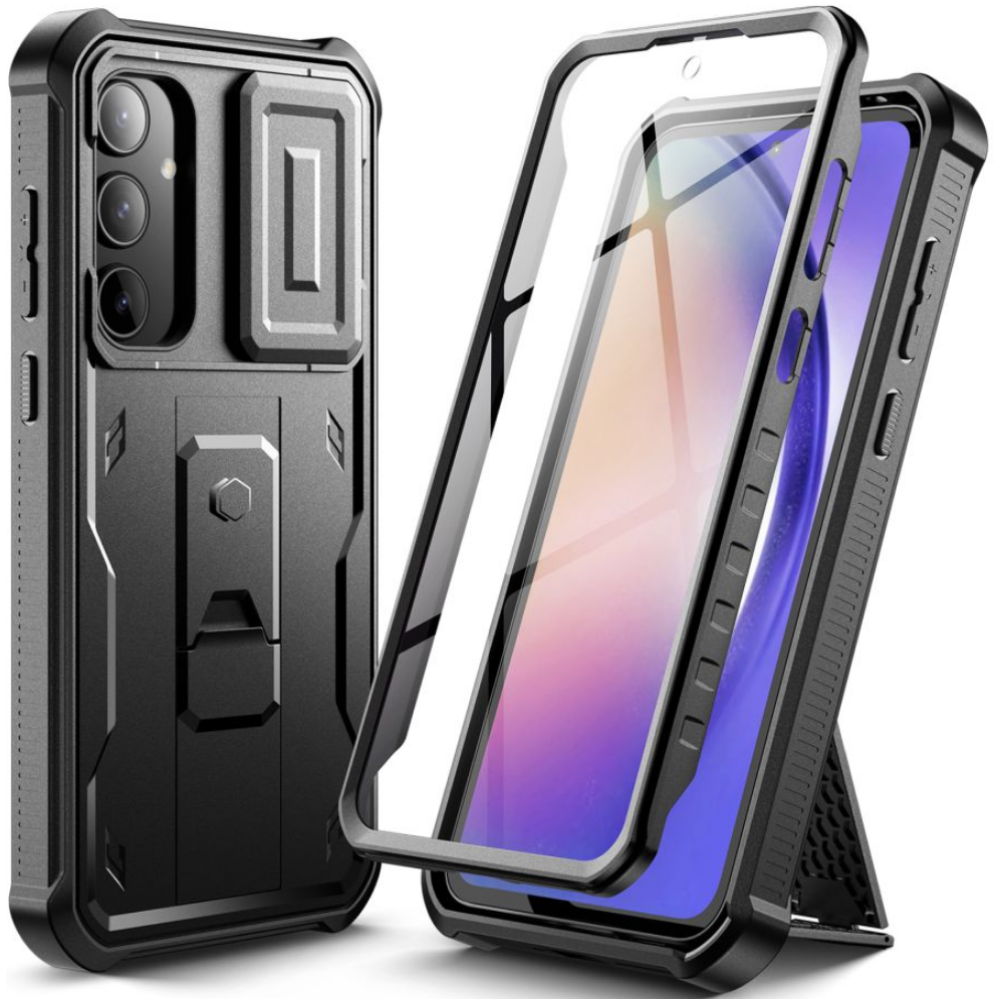 Full Body Ανθεκτική Θήκη με Κάλυμμα για την Κάμερα - Samsung Galaxy A55 - Tech-Protect Kevlar Cam Plus - Black (5906203691173)