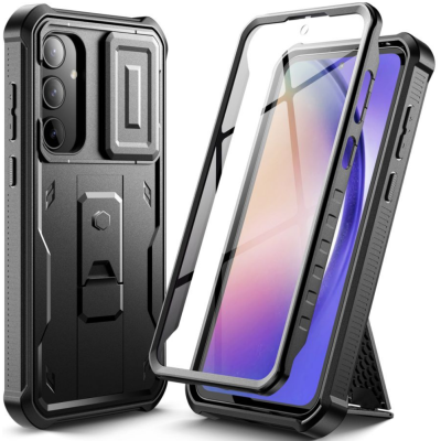 Full Body Ανθεκτική Θήκη με Κάλυμμα για την Κάμερα - Samsung Galaxy A55 - Tech-Protect Kevlar Cam Plus - Black (5906203691173)