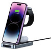 Tech-Protect A26 3 in 1 Wireless Charger - Βάση Ασύρματης Φόρτισης για Smartphone / Airpods & Galaxy Buds / Apple Watch - 15W - Black (9490713934487)