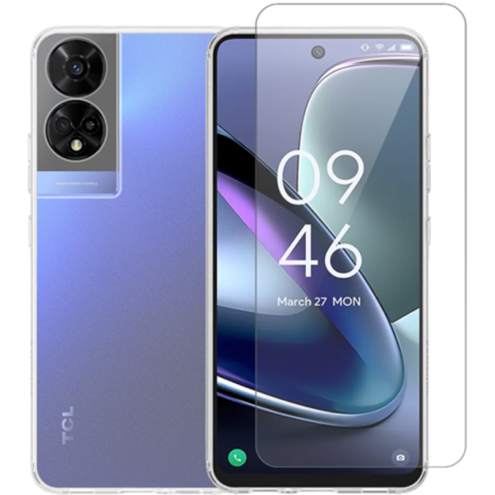 Σετ Διάφανη Θήκη Σιλικόνης & Tempered Glass - TCL 50 5G - Vivid Set Gelly Case & Tempered Glass - Transparent (VIGELLY373GLASSTN)