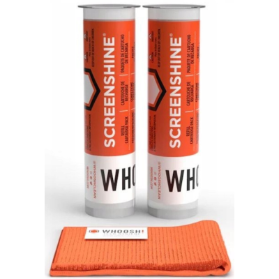 Whoosh! Screen Shine Cleaner Refill Cartridge - Σετ με 2 Ανταλλακτικά Υγρά Σπρέι Καθαρισμού Οθόνης & Συσκευών για Φιάλη Screen Shine 500 ml & 1 x Αντιμικροβιακό Πανάκι από Μικροΐνες (CTG2PK473)