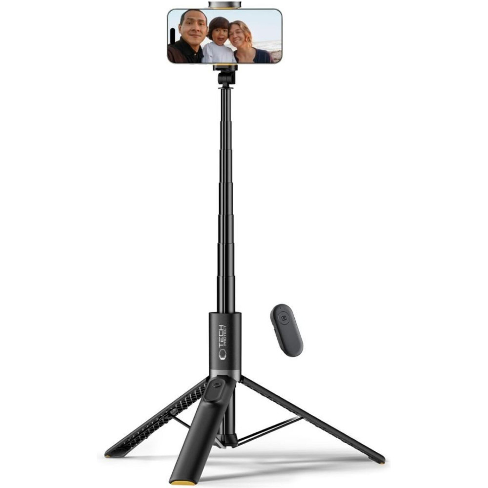 Tech-Protect L08S - Ασύρματο Bluetooth Selfie Stick και Τρίποδο με Τηλεχειριστήριο - Black (5906302308286)