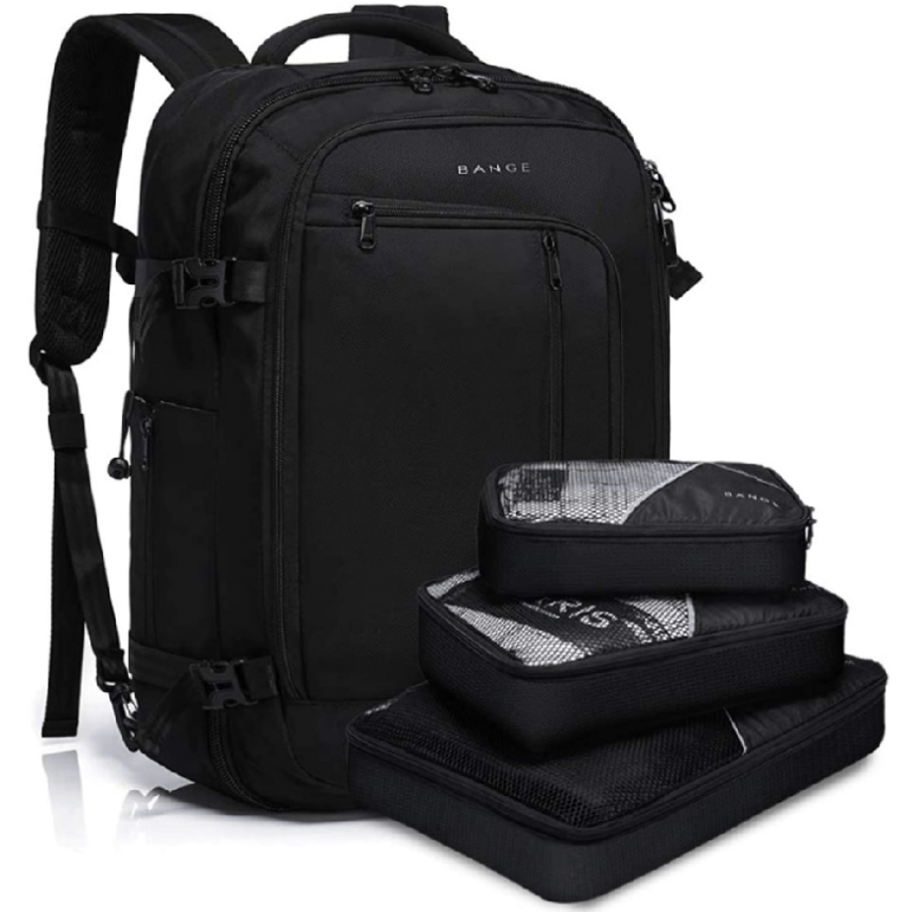 Bange 1916 Travel Overnight Cabin Size - Σετ Σακίδιο / Τσάντα Πλάτης 40L & Μεταφοράς Laptop έως 17.3" με 3 Θήκες Αποθήκευσης - Black