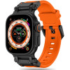 Tech-Protect Delta Pro - Premium Λουράκι Σιλικόνης Apple Watch Ultra/SE/11/10/9/8/7/6/5/4 (49/46/45/44mm) - Orange / Black (5906302307838)