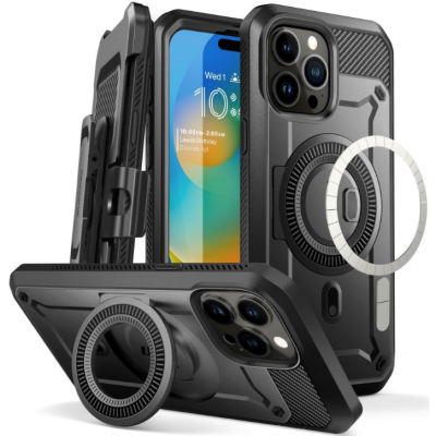 Θήκη Apple iPhone 15 Pro Max - Supcase Unicorn Beetle Pro Mag Ανθεκτική με MagSafe - Black (843439137080)