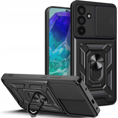 Ανθεκτική Θήκη με Κάλυμμα για την Κάμερα & Μεταλλικό Ring Holder - Samsung Galaxy M55 - Tech-Protect Camshield Pro - Black (5906302309016)