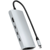 Satechi USB-C Multiport Adapter 8K With Ethernet V3 - Αντάπτορας με 4 x Type-C 3.2 / 1 x Type-C PD 85W / 1 x HDMI 8K 30Hz / 1 x Ethernet / 1 x SD 4.0 - Silver (ST-P8KES)