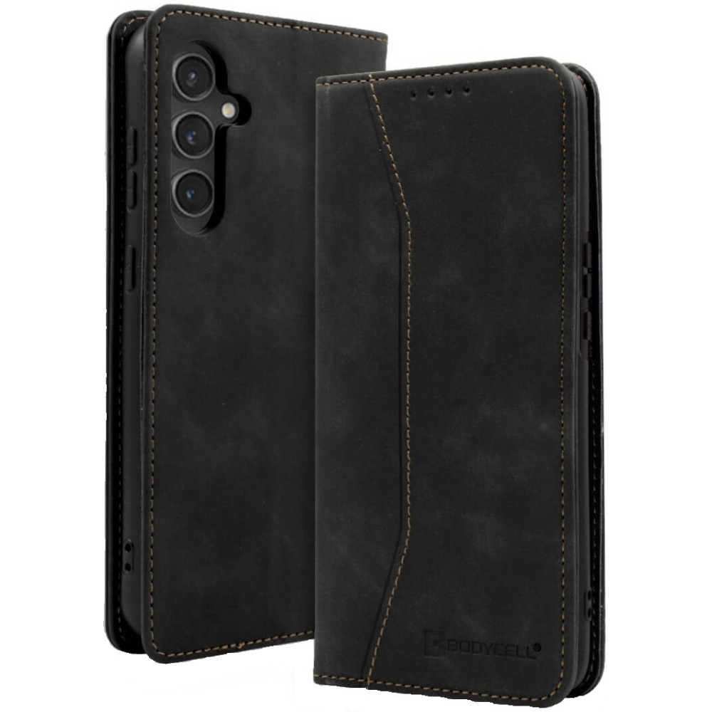 Θήκη Πορτοφόλι - Samsung Galaxy A55 - Bodycell Book Case - Black (5206015074851)