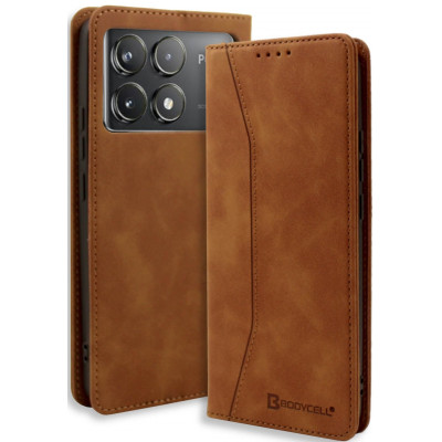 Θήκη Πορτοφόλι - Xiaomi Poco X6 Pro - Bodycell Book Case - Brown (5206015074950)